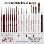 The Army Painter Most Wanted 3 Piece Brush Set For Miniature Painting - TL5043