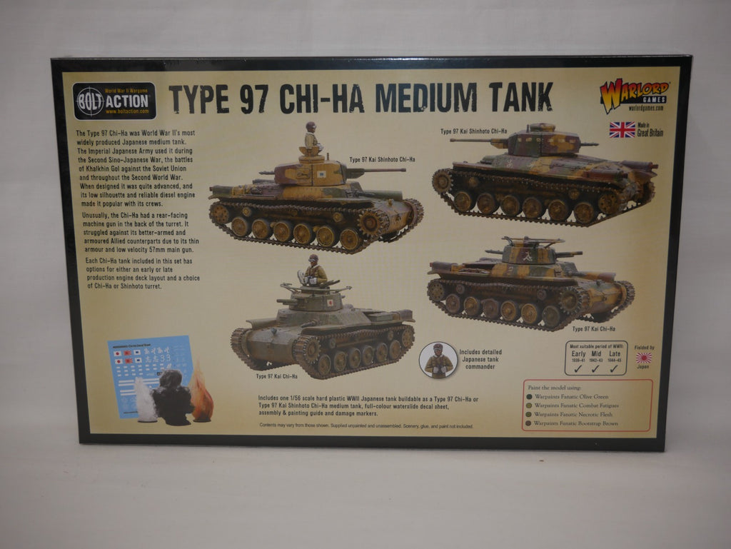 Warlord Games Bolt Action 1:56 Scale WWII Type 97 CHI-HA Medium Tank - 402016002