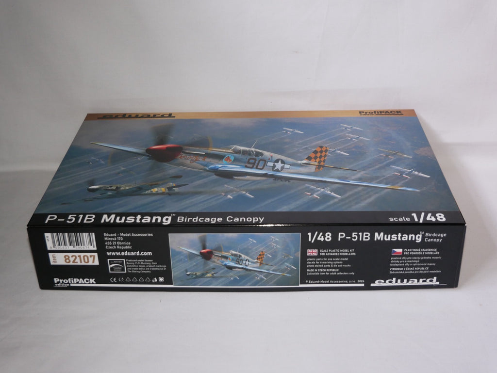 Eduard 1:48 Scale P-51B Mustang Birdcage Canopy ProfiPACK Edition Kit - 82107