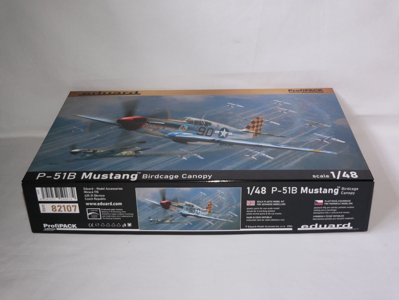 Eduard 1:48 Scale P-51B Mustang Birdcage Canopy ProfiPACK Edition Kit - 82107