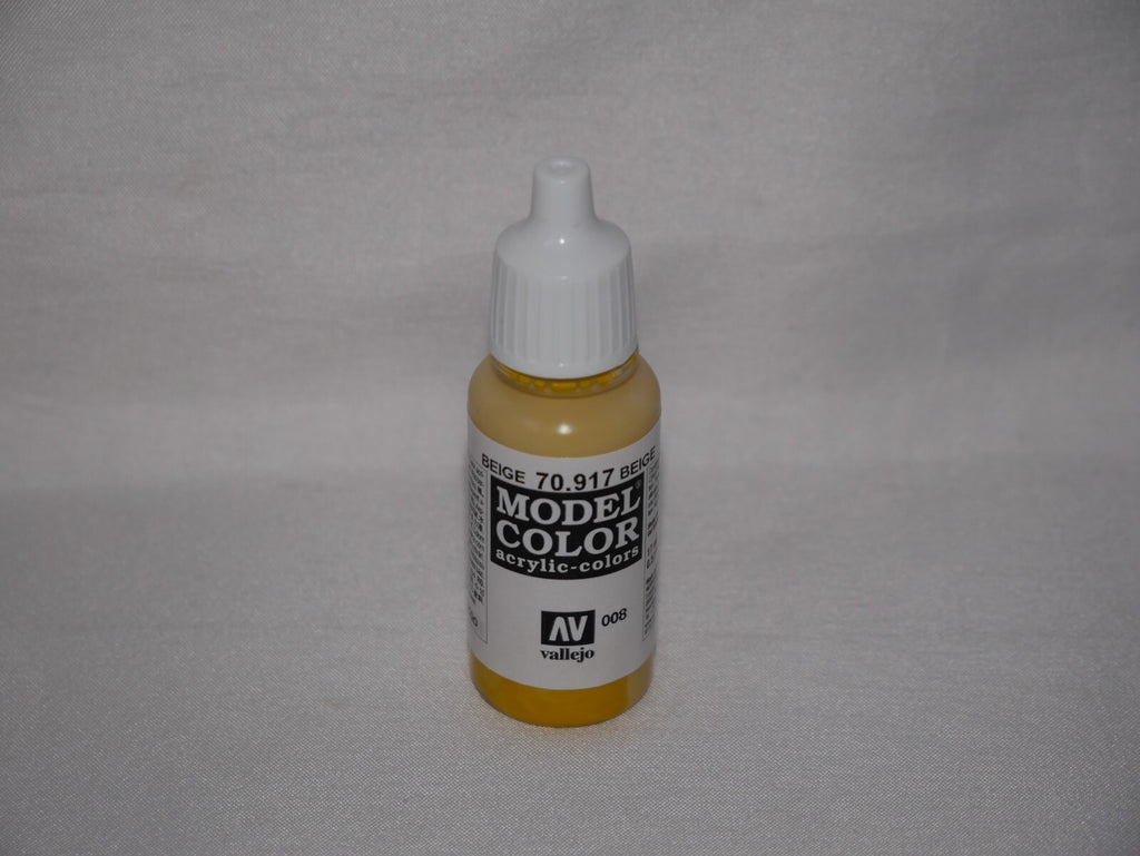 Vallejo Model Color Beige Acrylic 17ml/0.57 fl oz Dropper Bottle - 70.917