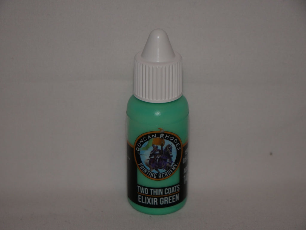 Duncan Rhodes Painting Academy Two Thin Coats Elixir Green 15ml Bottle - 10158