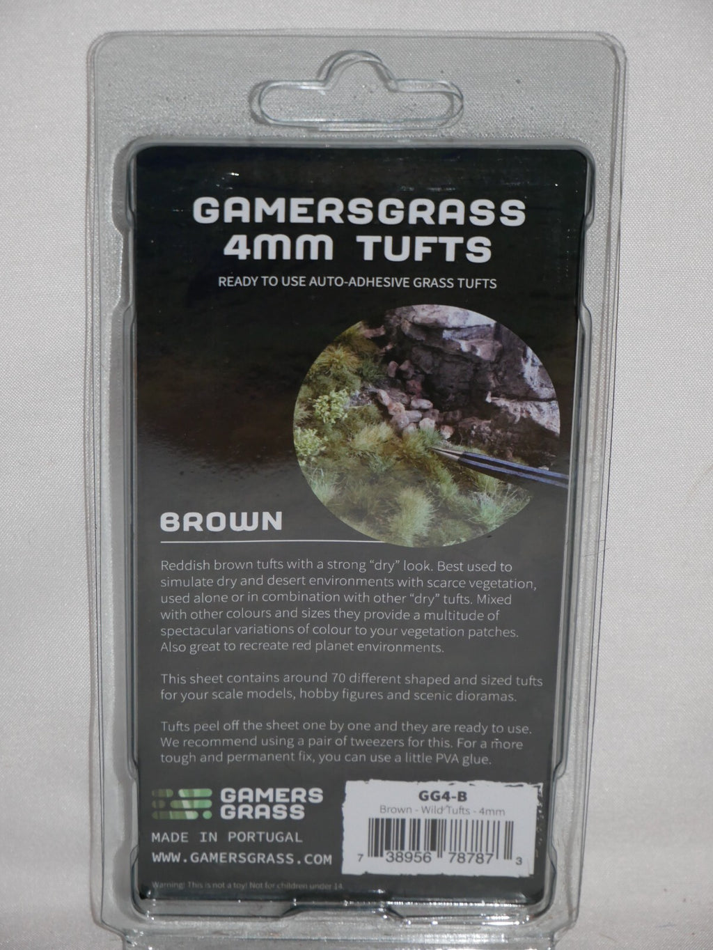 Gamers Grass Wild Brown 4mm Tufts For Wargaming Mini Bases (70) Per Pack - GG4-B