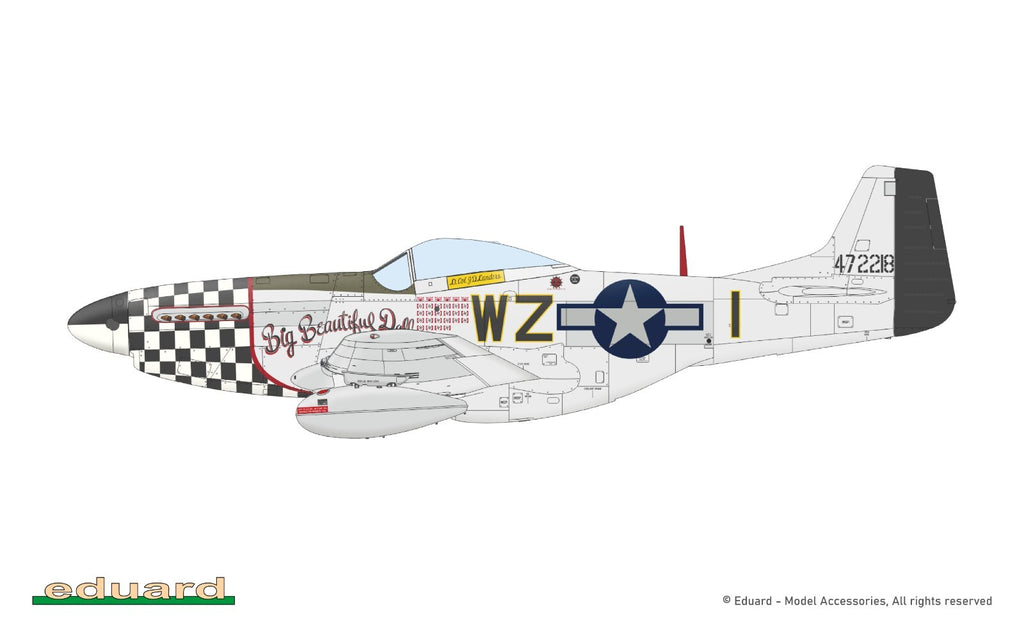 Eduard 1:72 Scale North American P-51D Mustang ProfiPACK Edition Model Kit 70173
