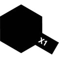 Tamiya Color Acrylic Modeling Paint Mini X-1 Black 10ml (1/3oz) Glass Jar 81501
