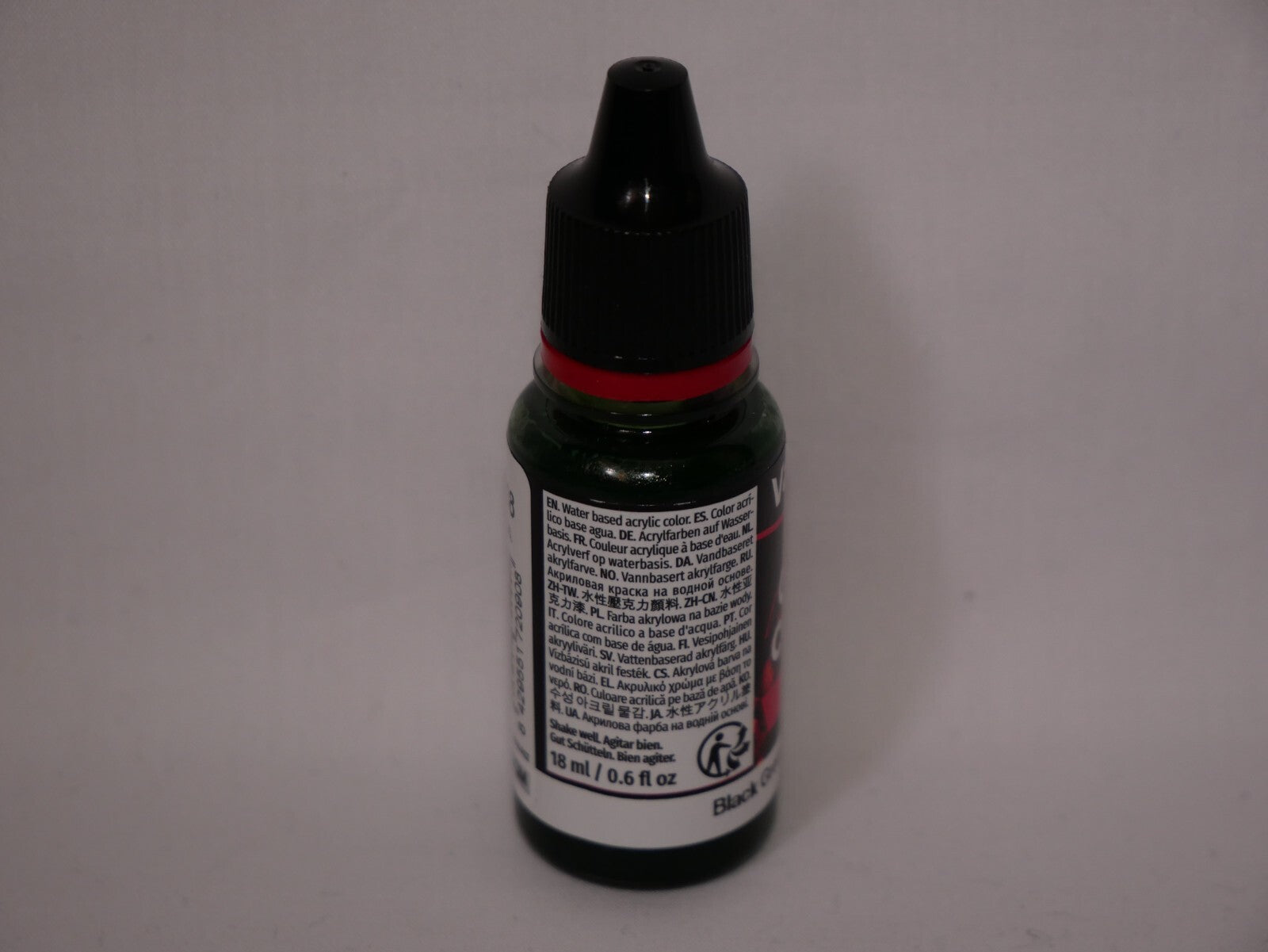 Vallejo Game Color Acrylic Inks Black Green 18ml/0.6 fl oz Dropper Bottle 72.090
