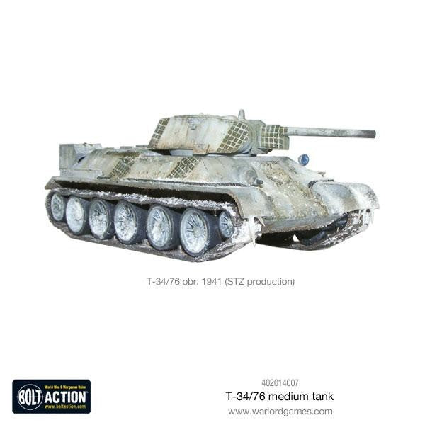 Warlord Games Bolt Action 1:56 Scale WWII Soviet T-34/76 Medium Tank - 402014007