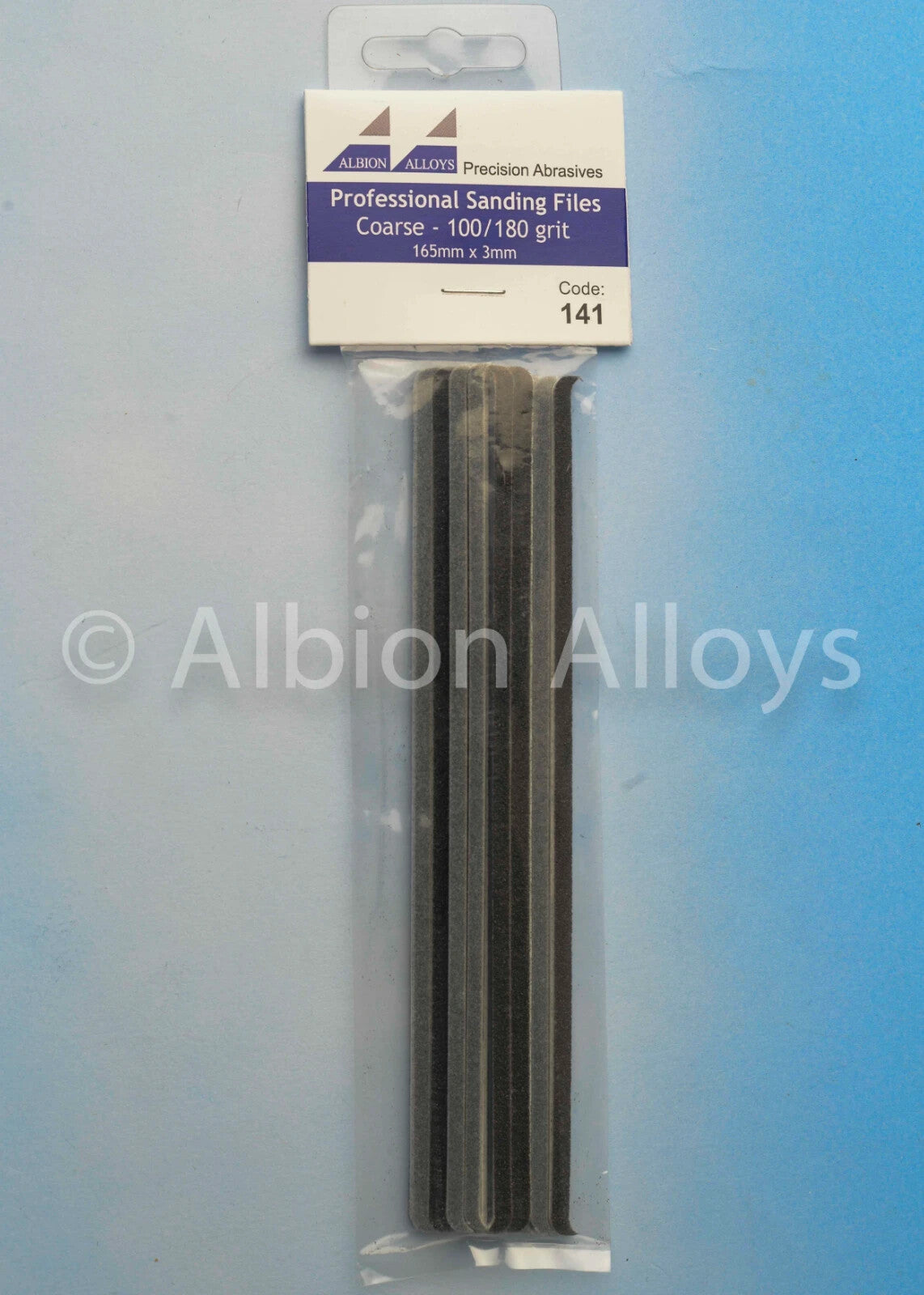 Albion Alloys Professional Sanding Files Coarse - 100/180 Grit 165mm x 3mm - 141