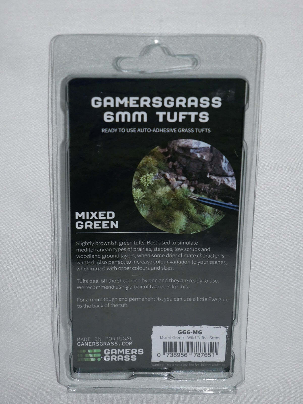 Gamers Grass Mixed Green 6mm Tufts For Wargaming Mini Bases (70) Per Pack GG6-MG
