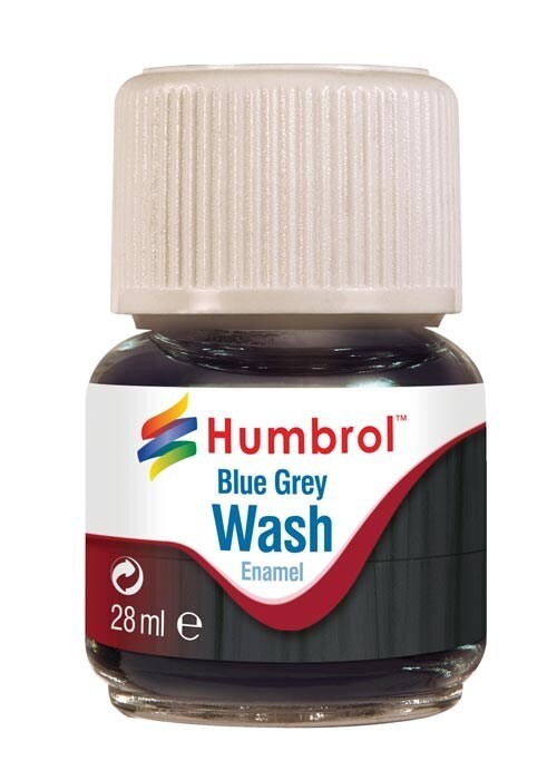 Humbrol Scale Modelling Enamel Blue Grey Wash (28ml) Glass Jar Bottle - AV0206