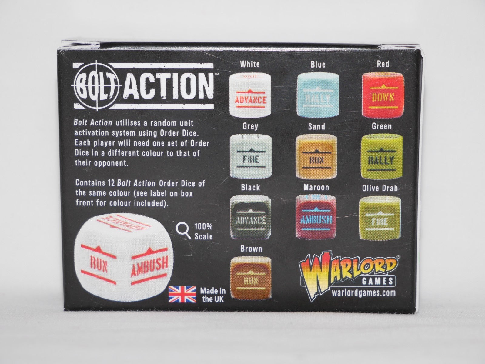 Warlord Games Bolt Action 1:56 Scale 12x White Coloured Order Dice - (402616012)