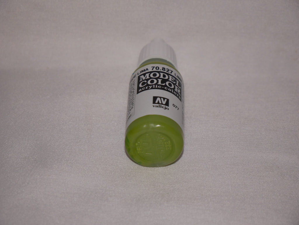Vallejo Model Color Lime Green Acrylic 17ml /0.57 fl oz Dropper Bottle - 70.827