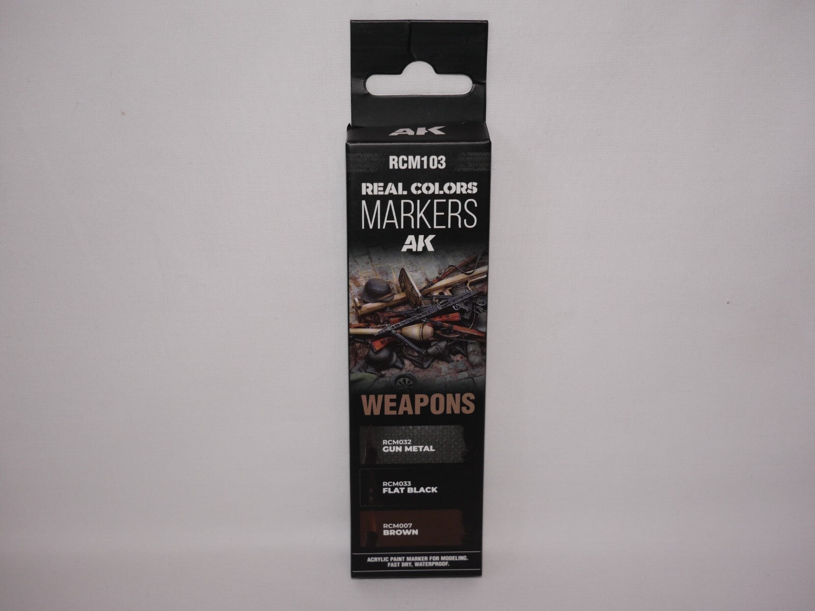 AK Interactive Real Colors Fast Dry Acrylic Markers Weapons (3 Piece) Set RCM103
