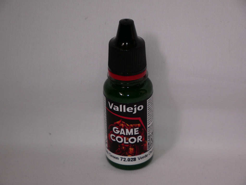 Vallejo Game Color Acrylic Range Dark Green 18ml/0.6 fl oz Dropper Bottle 72.028