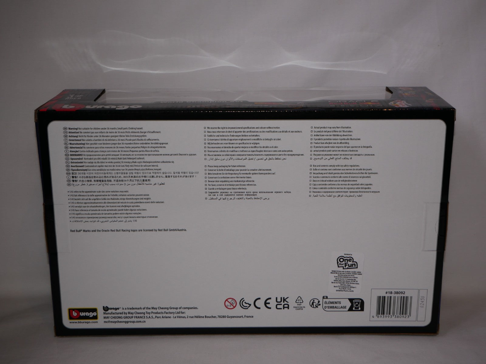 Burago 1:43 Oracle Redbull Racing Max Verstappen Champion 4 Car Set - #18-38092