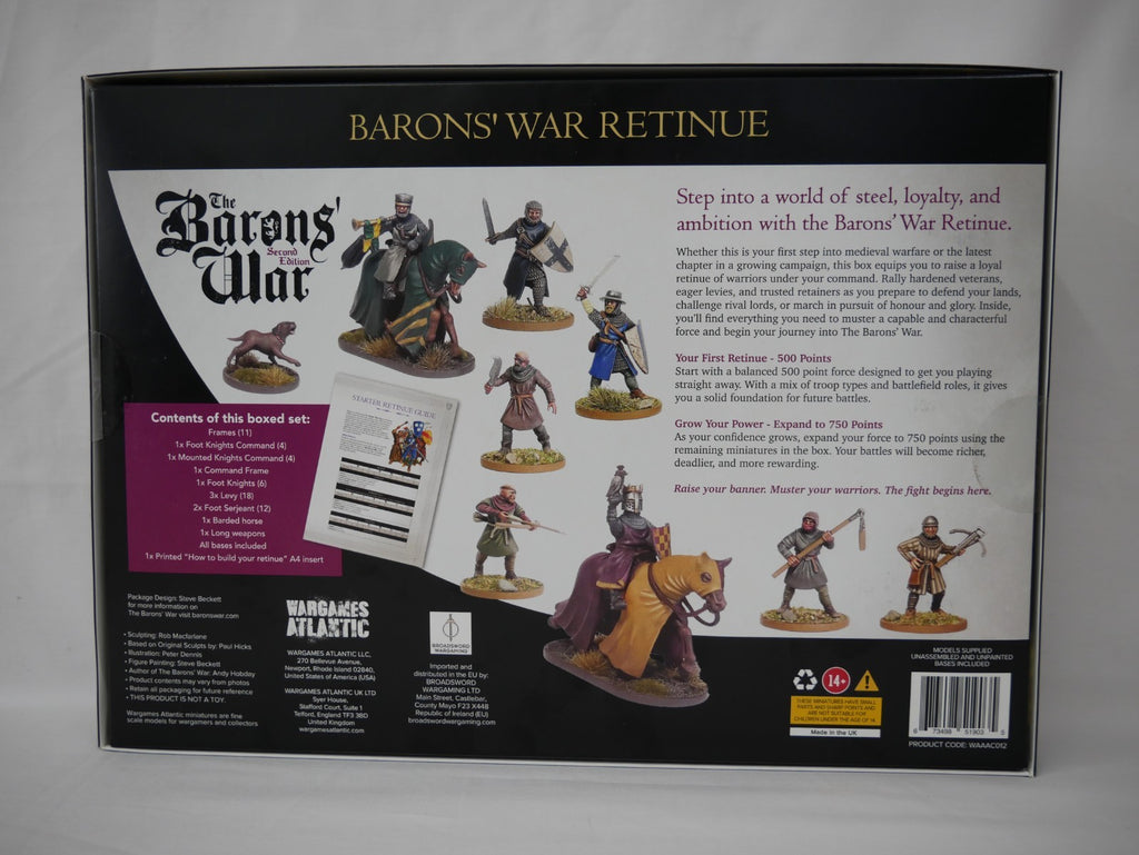 Wargames Atlantic The Barons' War second Edition 28mm Retinue Box Set - WAAAC012