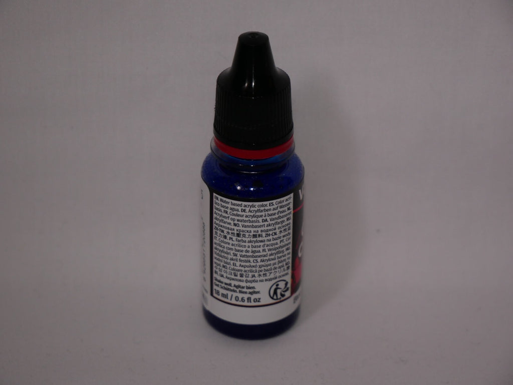 Vallejo Game Color Acrylic Ink Range Blue 18ml/0.6 fl oz Dropper Bottle - 72.088