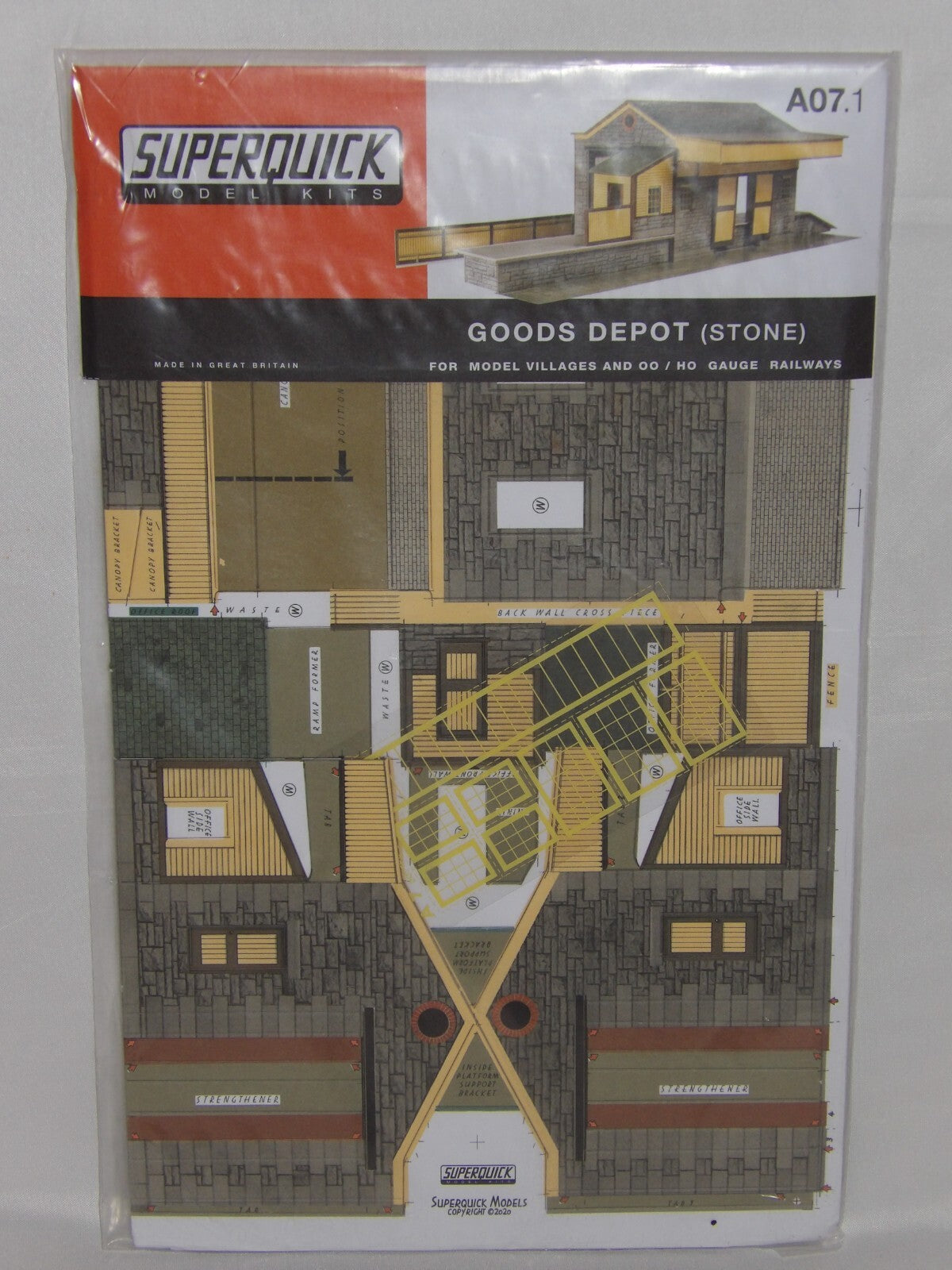 Superquick Kits 1:76 Scale Stone Goods Depot Scaled For OO & HO - SQA7.1
