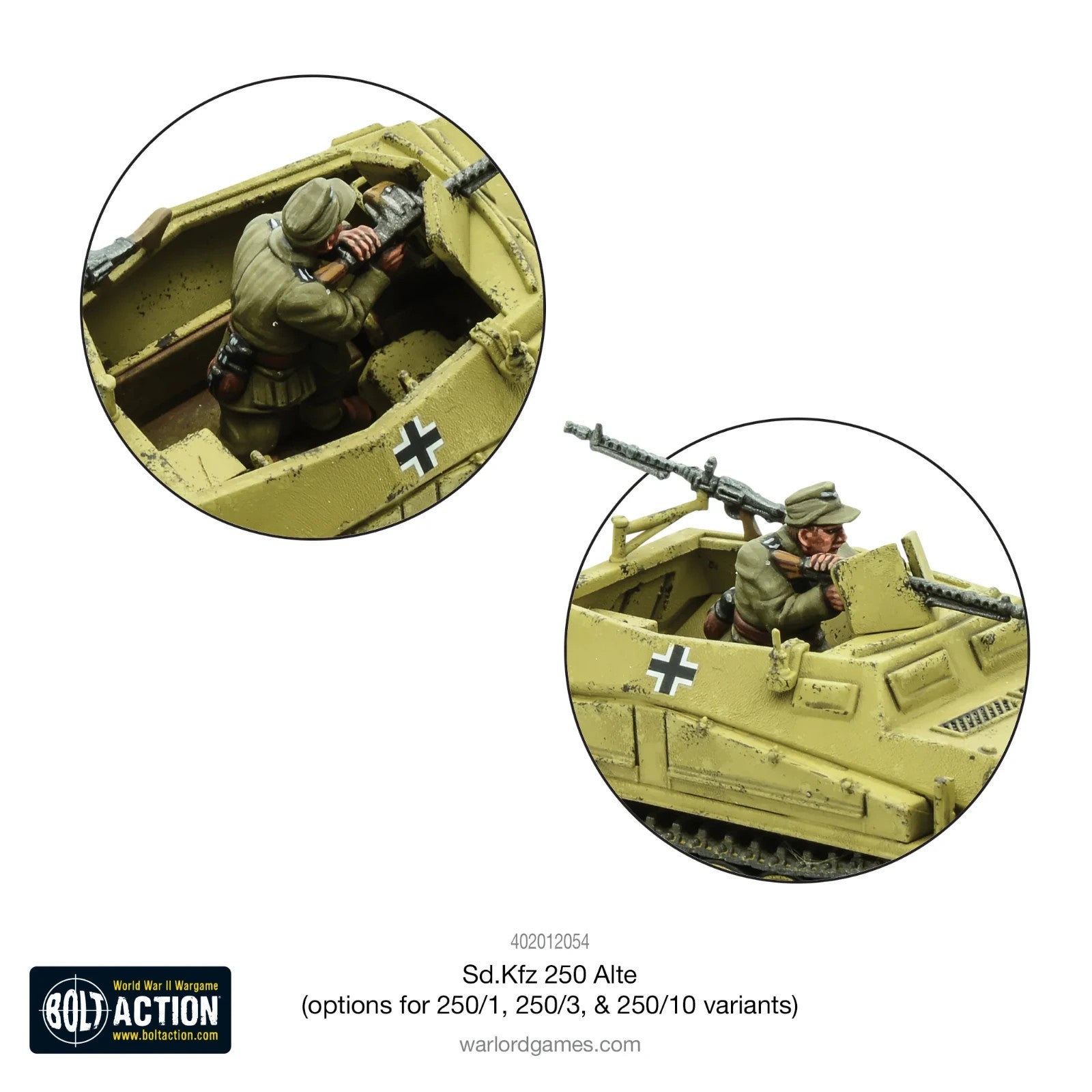 Warlord Games Bolt Action 1:56 Scale WWII SD.KFZ 250 (ALTE) Half-Track 402012054