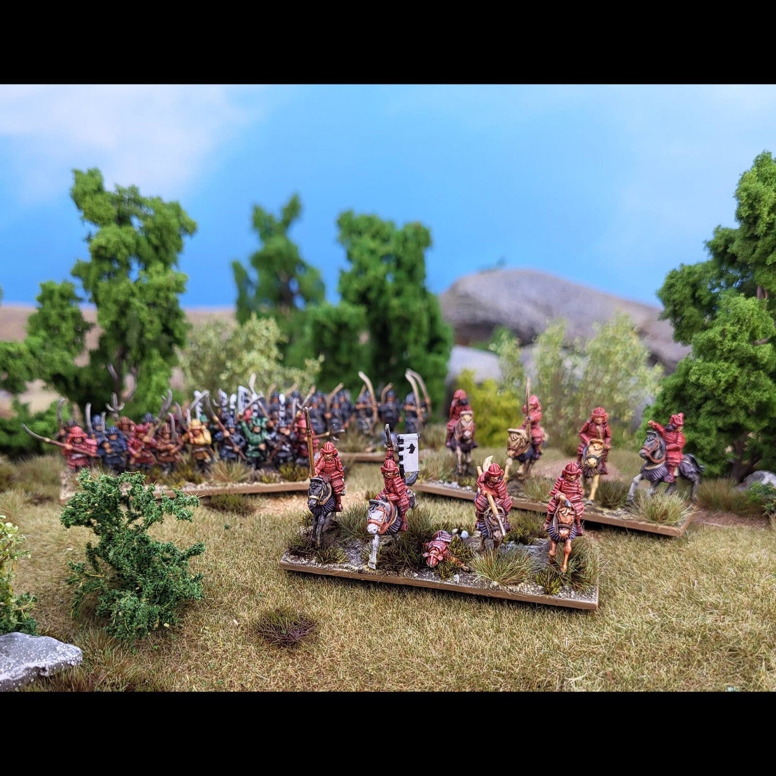 Wargames Atlantic Grand Battle Scale Hard Plastic 10mm Samurai Figures WAARN004S
