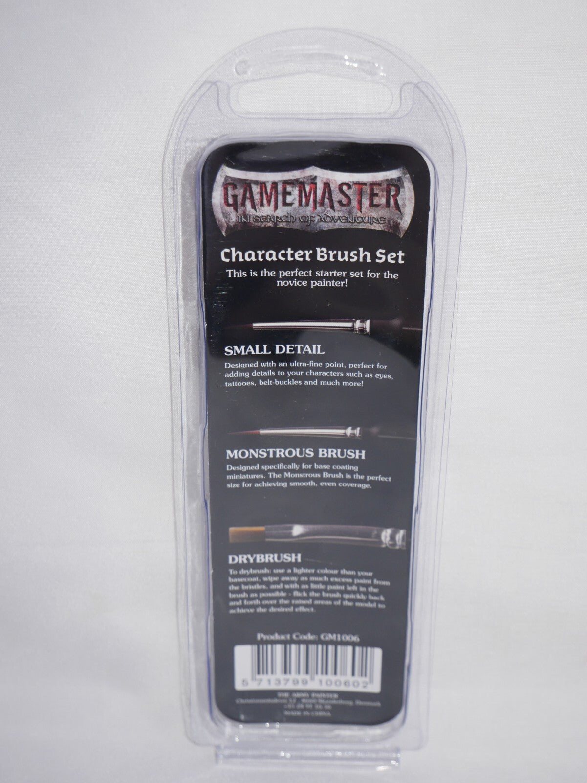 Army Painter Gamemaster Character 3 Piece Brush Set For Mini Painting - GM1006