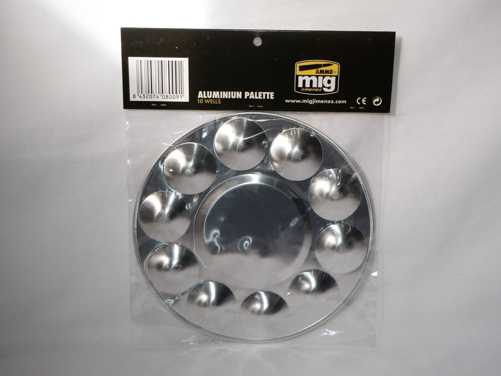 Ammo By Mig Jimenez Aluminium Pallet 10 Wells For Model Paint Mixes - A.MIG-8009