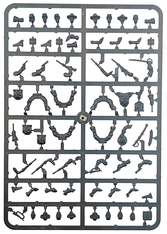Great Escape Games Dead Mans Hand 28mm Hard Plastic Mounted US Cavalry - DMHP007