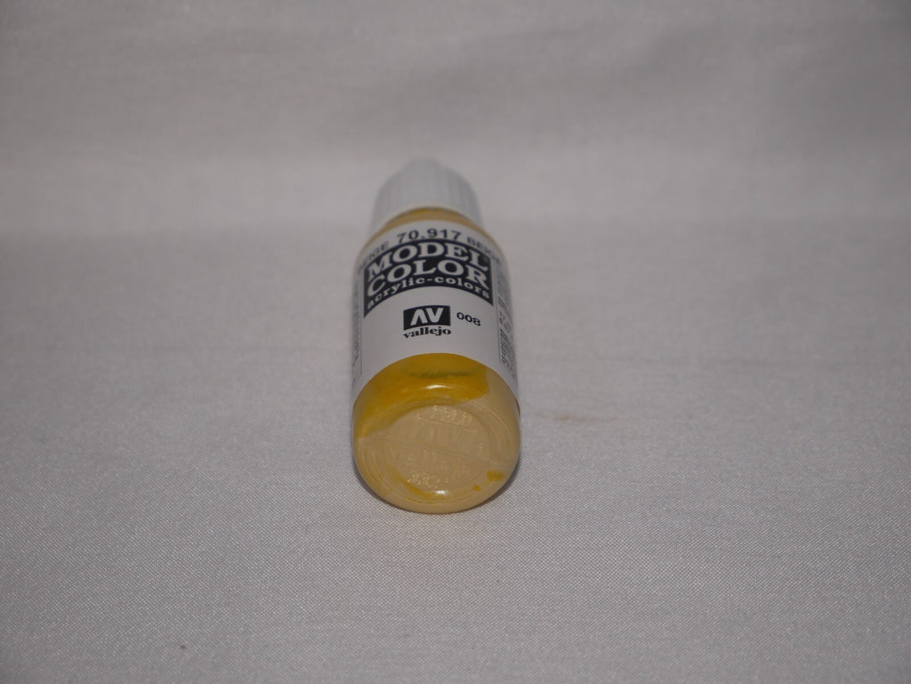 Vallejo Model Color Beige Acrylic 17ml/0.57 fl oz Dropper Bottle - 70.917