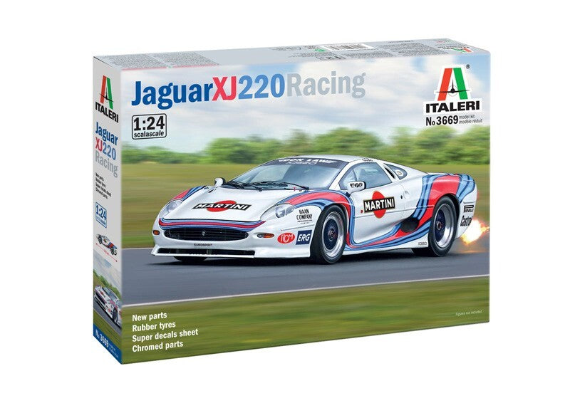 Italeri 1:24 Scale Jaguar XJ 220 Racing Model Replica Kit Skill Level 2 - 3669
