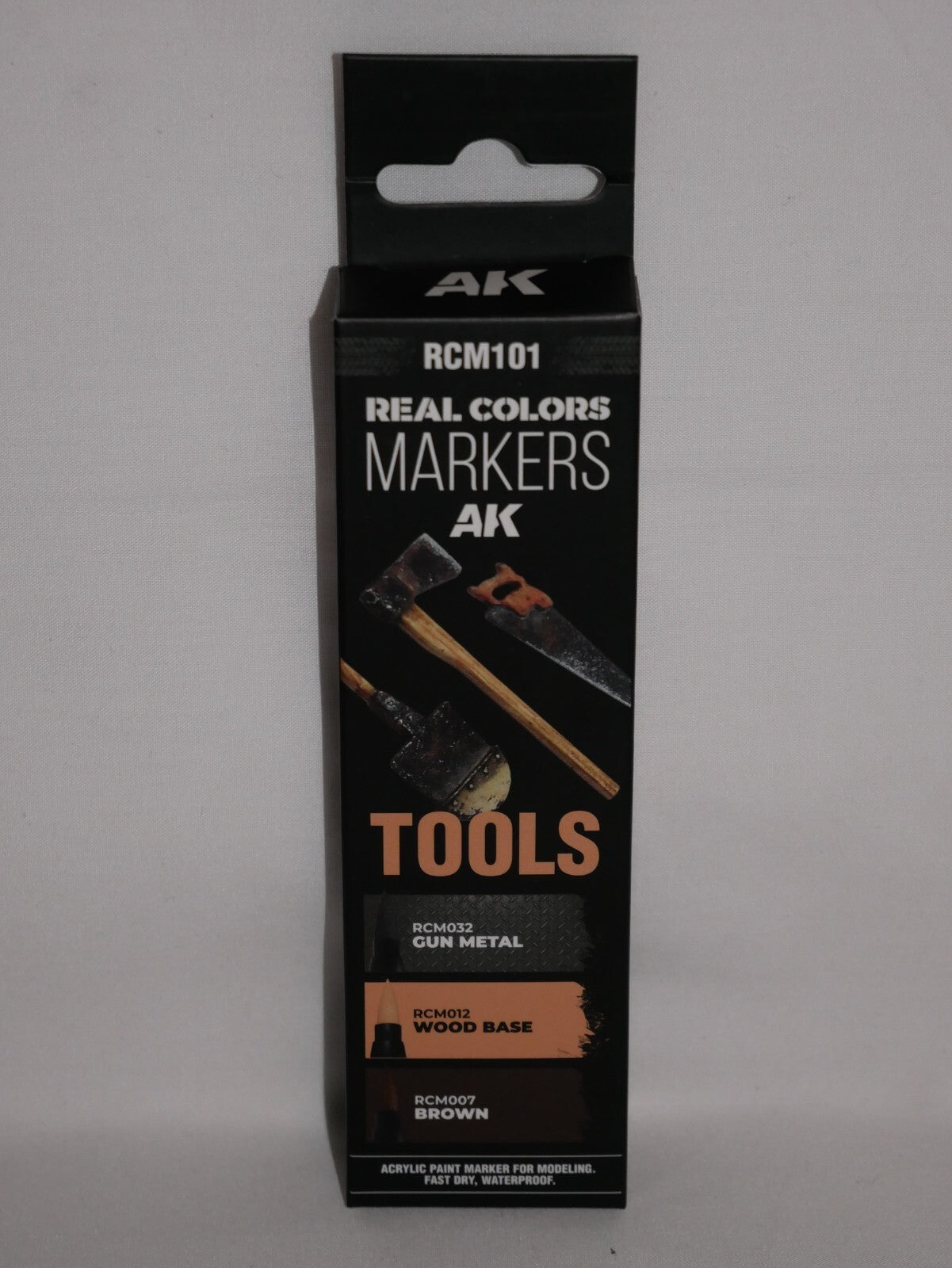 AK Interactive Real Colors Fast Dry Acrylic Markers Tools (3 Piece) Set - RCM101