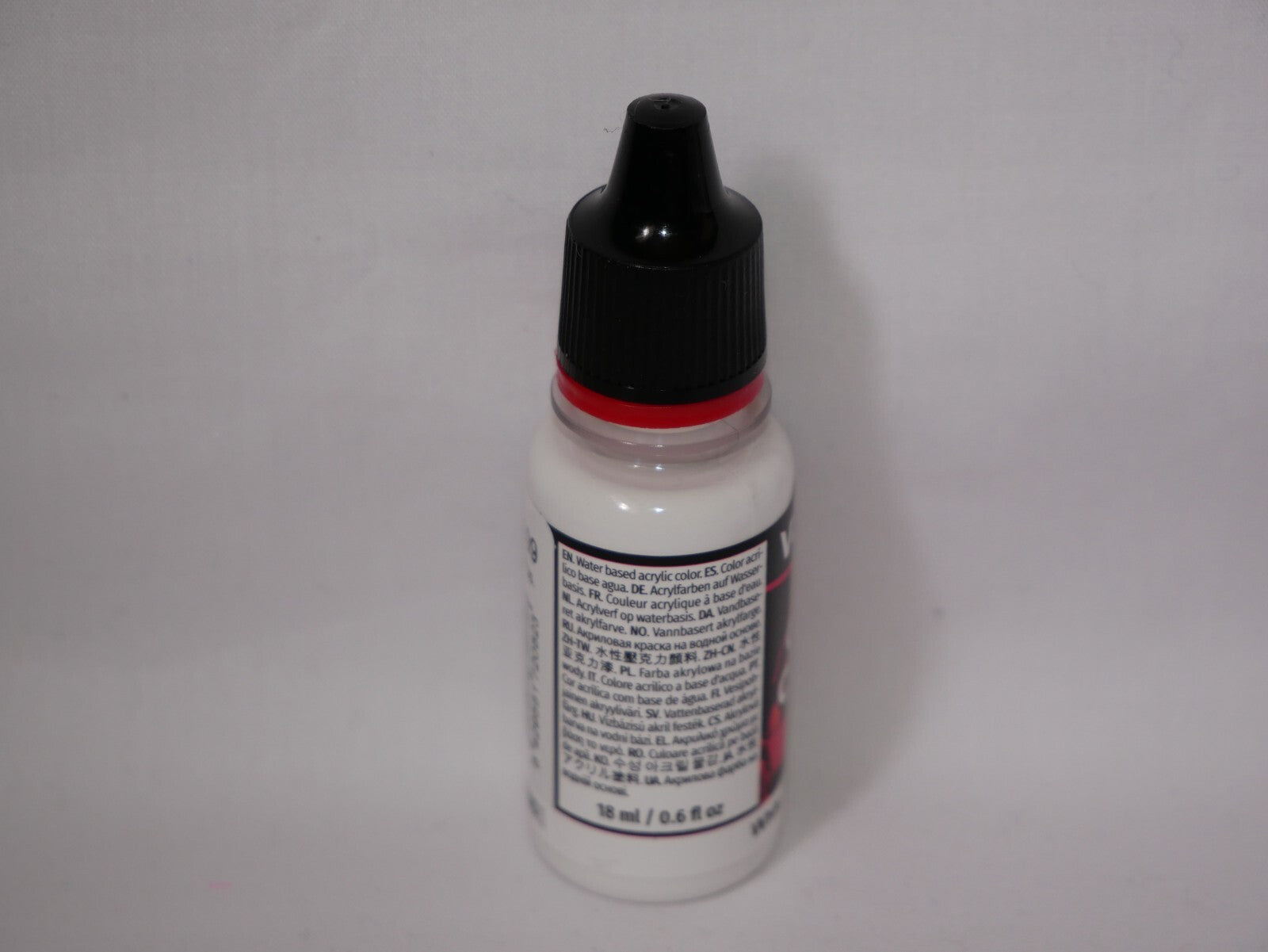 Vallejo Game Color Acrylic Inks White 18ml/0.6 fl oz Dropper Bottle - 72.082