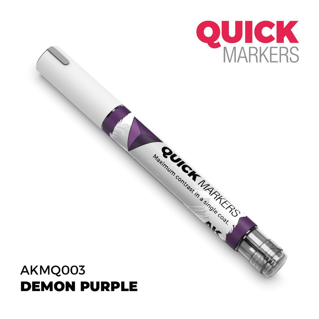 AK Interactive Acrylic Quick Gen Markers For Tabletop Games Demon Purple AKMQ003