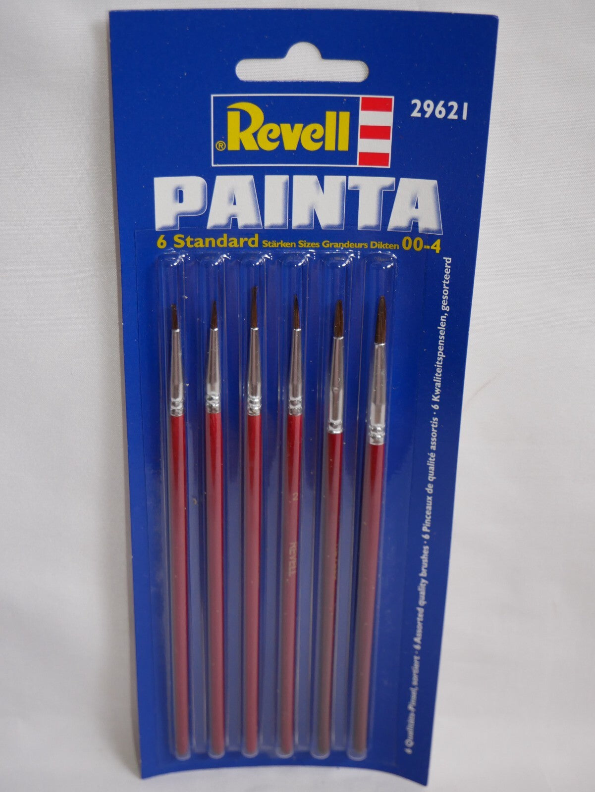Revell Paint Brush Set Painta Standard 6 Brushes (Assorted Sizes 00 - 4) - 29621