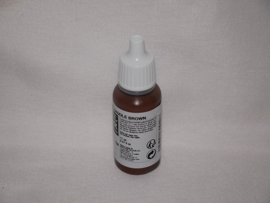 Vallejo Model Color Saddle Brown Acrylic 17ml/0.57 fl oz Dropper Bottle - 70.940