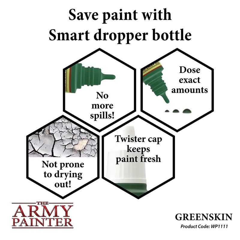 The Army Painter Acrylic Warpaints Greenskin 18ml Dropper Bottle - WP1111