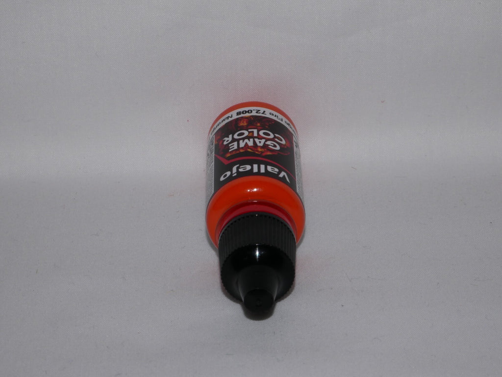 Vallejo Game Color Acrylic Orange Fire 18ml/0.6 fl oz Dropper Bottle - 72.008