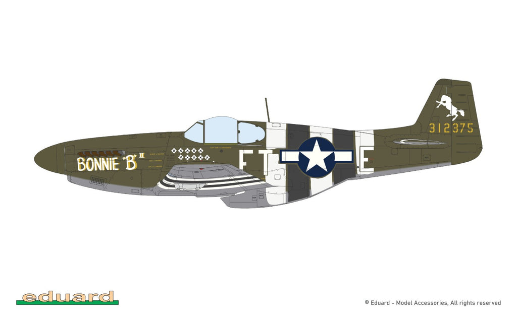 Eduard 1:48 Scale P-51B/C Mustang With Dorsal Fin ProfiPACK Edition Kit - 82108
