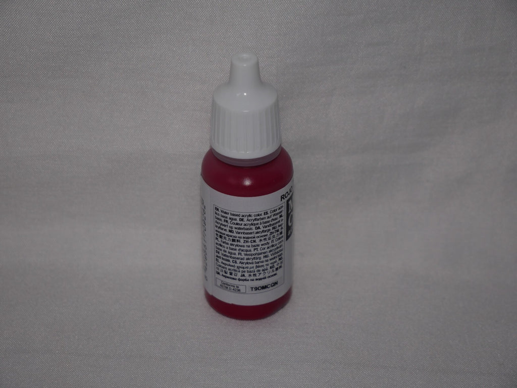 Vallejo Model Color Red Acrylic 17ml/0.57 fl oz Dropper Bottle - 70.926