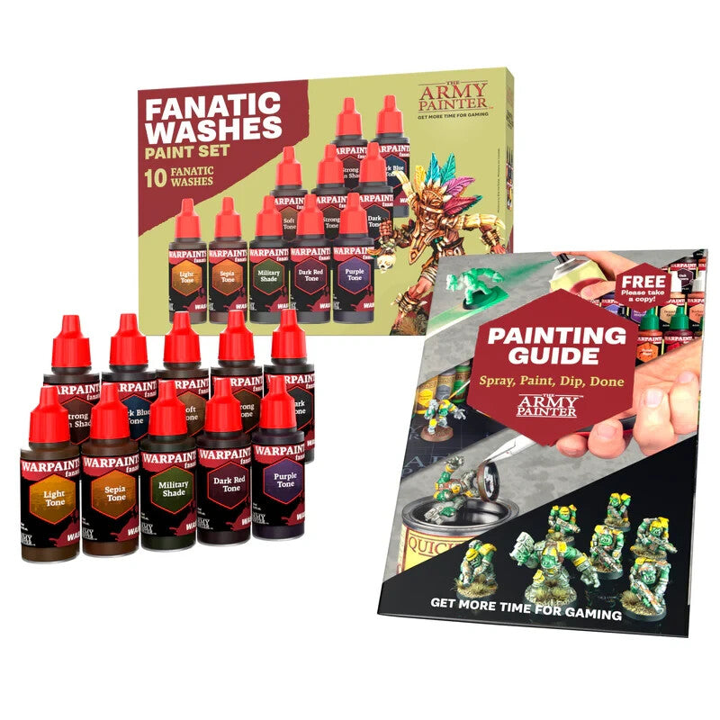 The Army Painter Warpaints Fanatic Range Washes Paint Set (10 Colours) - WP8068