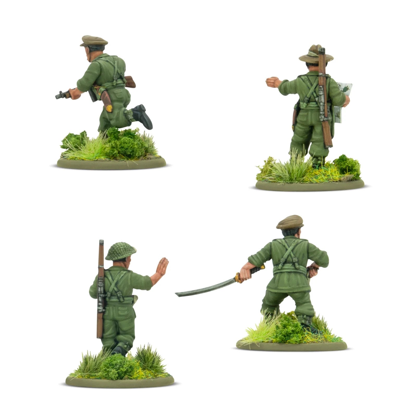 Warlord Games Bolt Action 1:56 (28mm) Scale Gurkha Platoon Commanders 403201202