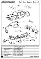 Scalextric Ford Sierra Sapphire Cosworth 1991 Monte Carlo Rally F.Delecour C4607