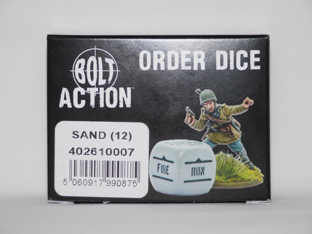 Warlord Games Bolt Action 1:56 Scale 12x Sand Coloured Order Dice - (402610007)