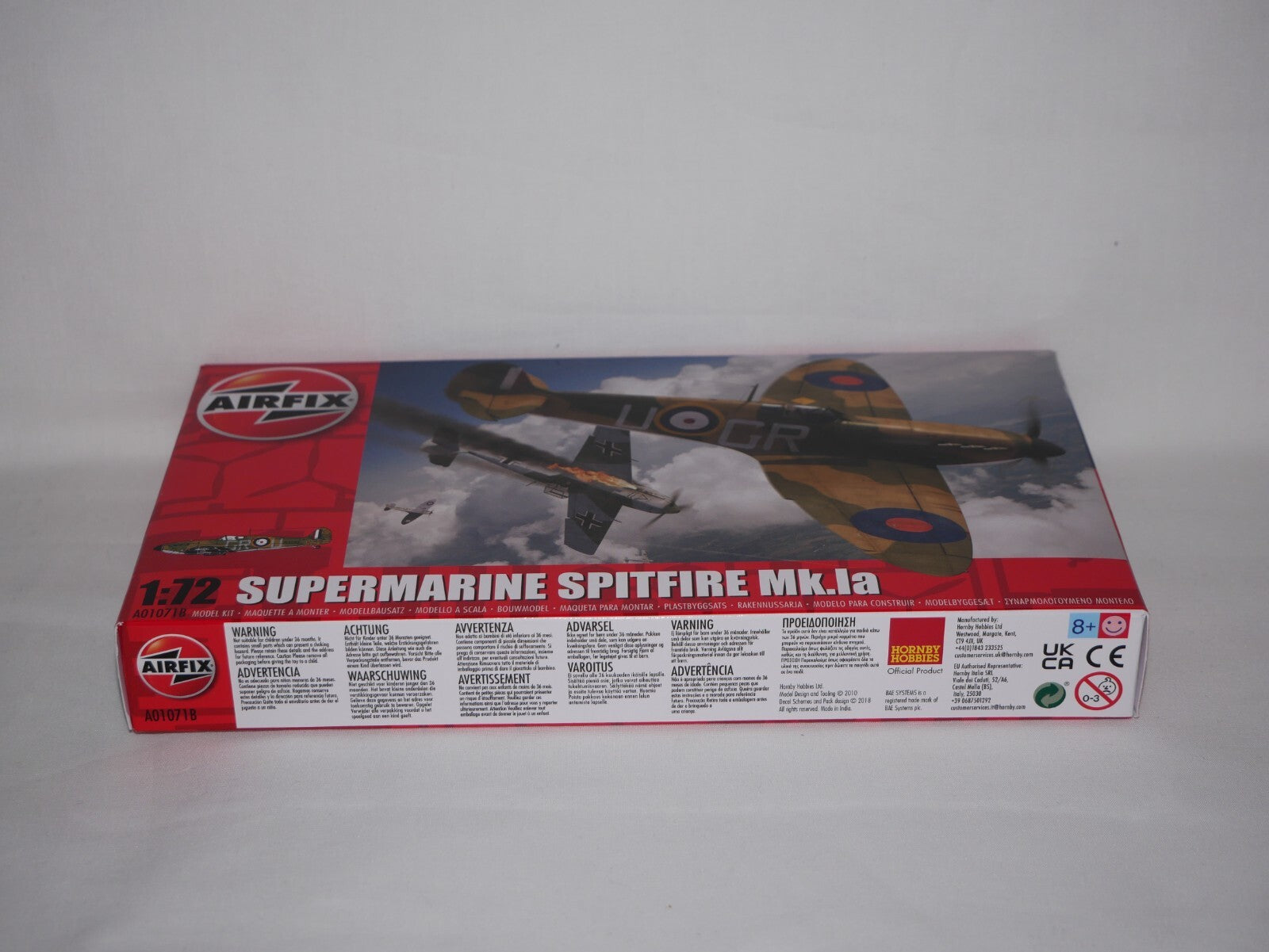 Airfix 1:72 Scale Model WWII Supermarine Spitfire Mk.Ia Skill Level 1 - A01071B