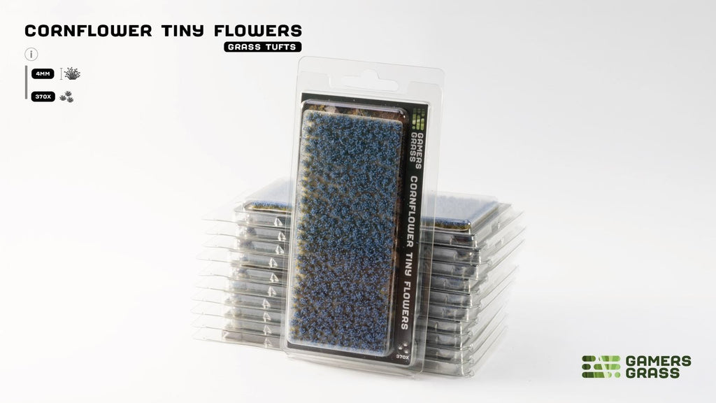 Gamers Grass Cornflower Tiny Flowers Grass Tufts For Bases 370 Per Pack GGFS-COR