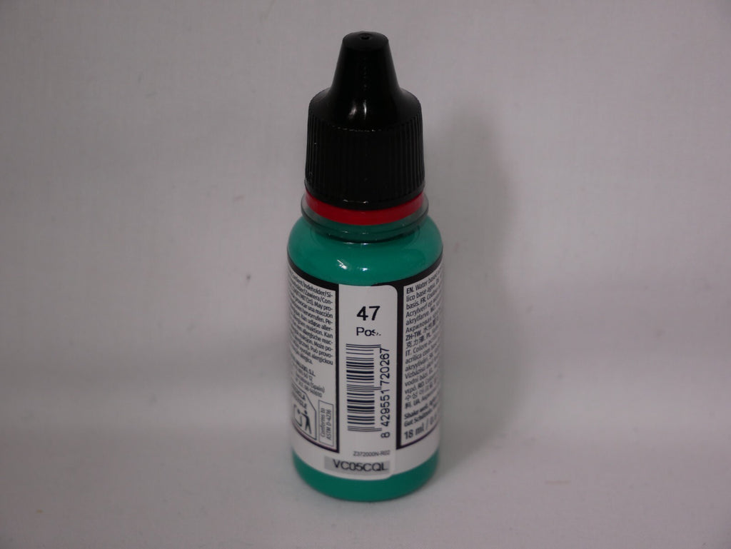 Vallejo Game Color Acrylic Range Jade Green 18ml/0.6 fl oz Dropper Bottle 72.026