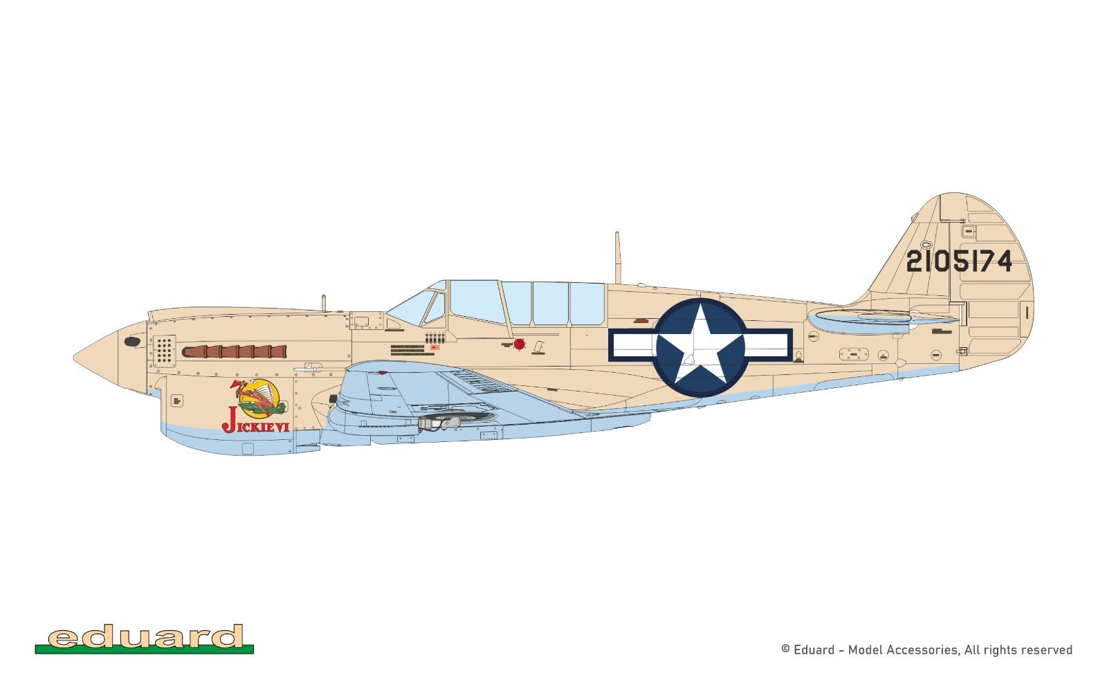 Eduard 1:48 Scale WWII Curtiss P-40N Warhawk Weekend Edition Model Kit - 84212