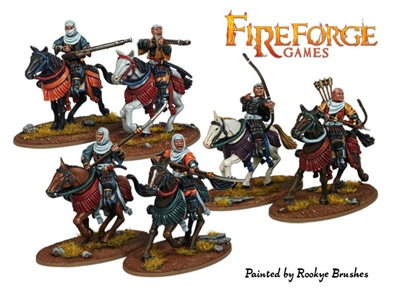 Fireforge Games Samurai Wars 28mm Scale Hard Plastic Mounted Monks - BS-SWMO02