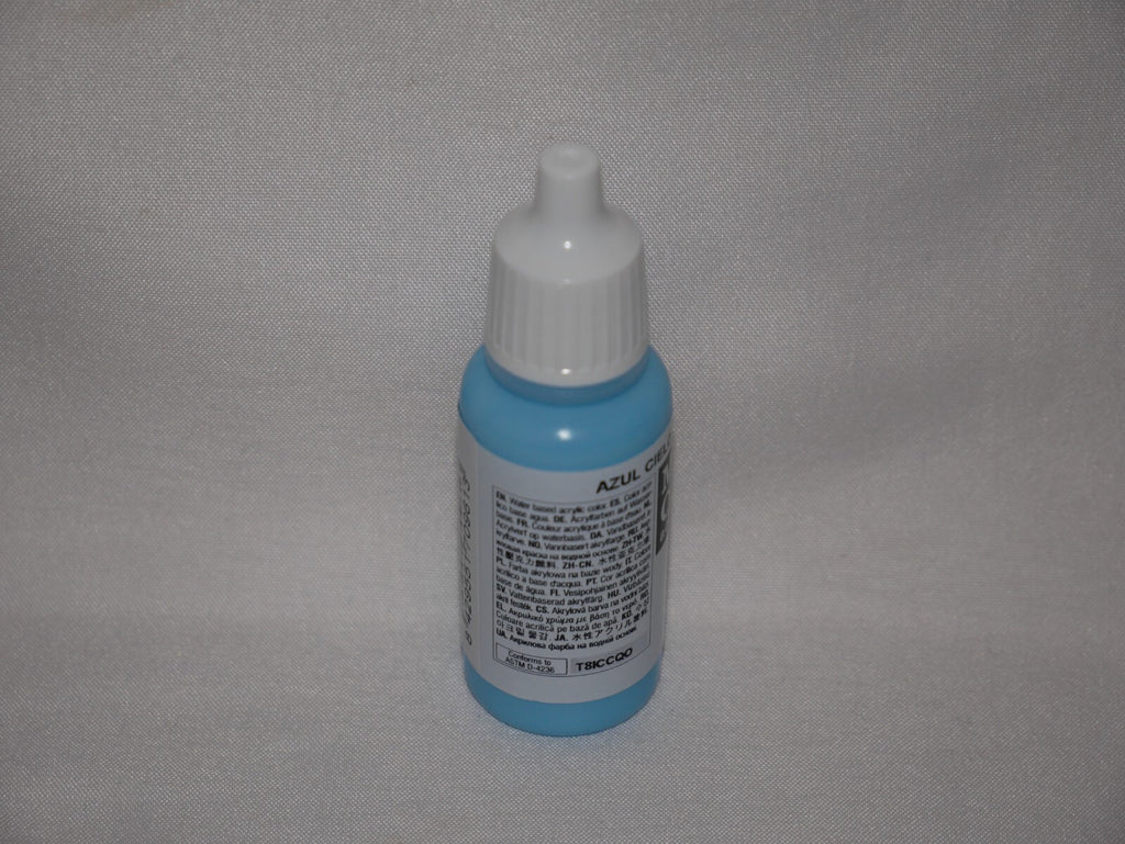 Vallejo Model Color Sky Blue Acrylic 17ml/0.57 fl oz Dropper Bottle - 70.961