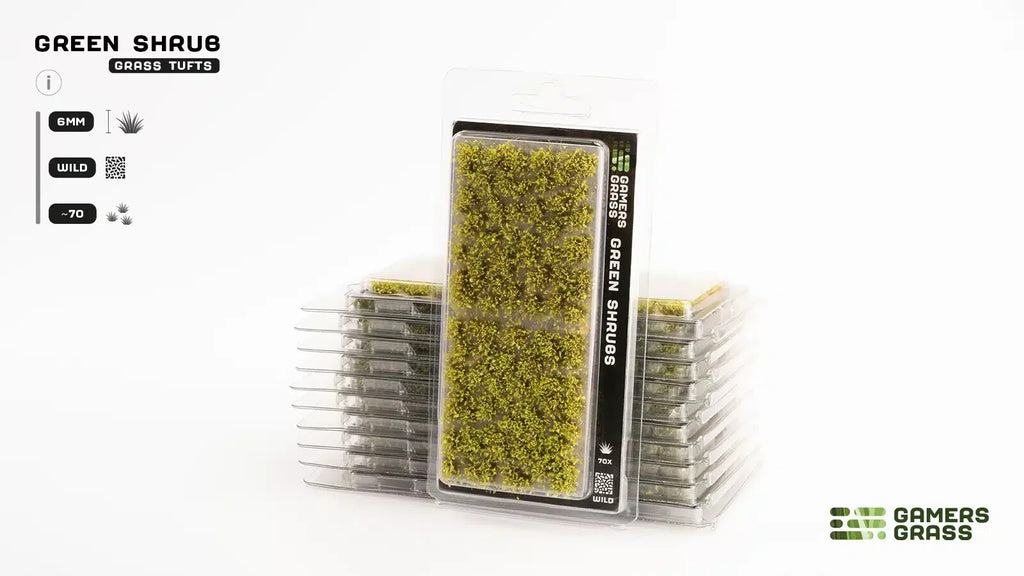 Gamers Grass Wild Green Shrubs For Wargaming Miniature Bases 70 Per Pack GGS-GR