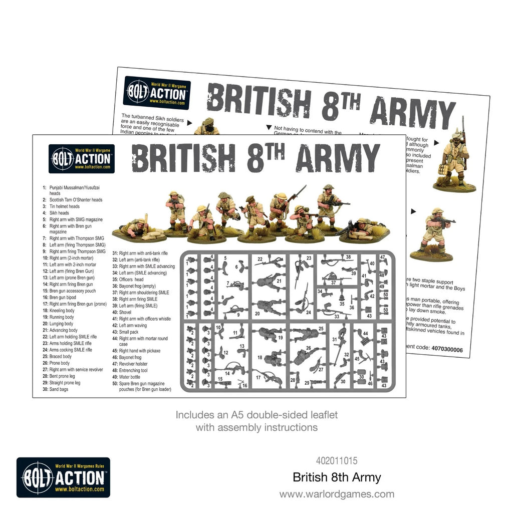 Warlord Games Bolt Action 1:56 British 8th Army Commonwealth Infantry 402011015